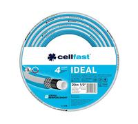 Cellfast Manguera de jardín IDEAL, Duradera, Flexible, 4 Capas, Trenzada Cruzada Duradera, Resistente a los rayos UV y a las algas, Tecnología REACH, 27 Bar, -20/60 ° C Temperatura 1/2 ", 20 m
