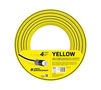 Cellfast Manguera de jardín YELLOW, ligera, duradera, trenza cruzada duradera de 4 capas, resistente a los rayos UV y a las algas, resistencia a la torsión, tecnología REACH, 20 bares, -10/+50 ° С