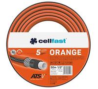 Cellfast Naranja ATSV™ - Manguera de jardín (5 capas, resistente a los rayos UV, 24 bar, presión de rotura (1/2", 50 m)