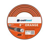Cellfast Naranja ATSV™ - Manguera de jardín de 5 capas, resistente a los rayos UV, 24 bar, presión de ruptura (3/4", 25 m)