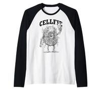 Cellfie Funny Cell Selfie Biología Microbiología Juego de Palabras de Ciencia Camiseta Manga Raglan