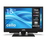 Cello C1626TZH Smart TV 16" con Tizen OS de Samsung, Bluetooth y Sonido Pitch, Triple Sintonizador, Ideal para Cocina, Dormitorio y Espacios pequeños, Solo Funcionamiento con Red eléctrica