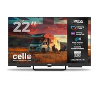 Cello CTRAV-22TZ Smart TV 22" 12V para Autocaravana y Barco, Tizen OS de Samsung, Receptor satélite Integrado, Gaming Hub, Altavoces Pitch, Bluetooth, Triple Sintonizador