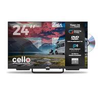 Cello CTRAV-24TZF TV Smart LED 24" 12V con DVD para Autocaravana y Camping, Tizen OS de Samsung, Gaming Hub, Altavoces Pitch, Bluetooth, Triple Sintonizador