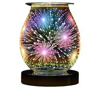 Cello Firework 3D Touch - Quemador eléctrico de aroma eléctrico, quemador de cera y aceite, difusor de aire de aceite esencial, regalo para el hogar, decoración de habitación, accesorio de lámpara de