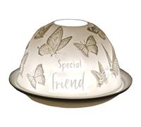 Cello Portavelas de porcelana Lithophane – Diseño especial de amigos, tazas de olor y bases de luz LED