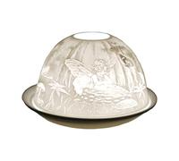 Cello Lithophane,Soporte para velas de té de porcelana, diseño de hadas, tazas de aroma de violonchelo y bases de luz LED, impresionante imagen de brillo de luz