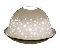 Cello Lithophane,Soporte para velas de té de porcelana, diseño estrellado, tazas de aroma de violonchelo y bases de luz LED, impresionante imagen de brillo de luz