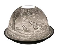 Cello Portavelas de porcelana, diseño de jirafa, un portavelas que proyecta una imagen amorosa 3D. Adorno de jirafa de porcelana - Uso con velas de té o luces LED - Regalos de jirafa para mujeres.