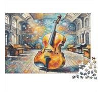 Cello Puzzle for The Whole Family Cello in Cathedral for Women, Gifts for Men Adults & Kids 38x26cm/1000pcs