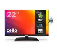 Cello Televisor C2224F Full HD de 22 Pulgadas, 230 V, Reproductor de DVD Integrado, Altavoces satélite Integrados con reproducción de Sonido, Inteligente, fácil de Usar