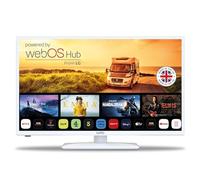 Cello Televisor Inteligente White Traveller de 32 Pulgadas y 12 voltios, WebOS rápido, Bluetooth, Netflix, Apple TV y DAZN para autocaravanas y caravanas