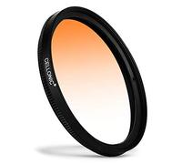 CELLONIC 1x Ø 62mm Filtro Degradado Naranja - Filtro de Paisaje | Ø 62mm, Filtro Degradado Naranja, Resina + aleación de aluminio, naranja, para Samyang 50mm F1.22 AS UMC CS, AF 12mm F2.0 E