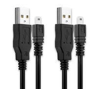 CELLONIC 2X 8 Pin Mini USB Cable de Datos Compatible con Nikon D750 D3300 D5200 D5300 D3200 D7200 Coolpix 3100 3200 5600, Mini USB B a USB A 2.0 1A, para cámara