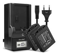 CELLONIC 2X Batería CGA-S006, DMW-BMA7 Compatible con Panasonic DMC-FZ18 DMC-FZ28 DMC-FZ30 DMC-FZ38 DMC-FZ50, 750mAh + Cargador rápido BC-DC5 DE-A43B DE-A44A bateria de Repuesto Pila