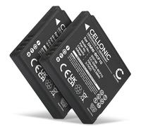 CELLONIC 2X Batería Compatible con Panasonic Lumix DMC-F2, DMC-F3, CGA-S009 | 700mAh, 3.7V, Ion de litio para Panasonic Lumix DMC-FH1, DMC-FH20, CGA-S009E, CGA-S106, DMW-BCF10, DMW-BCF10E