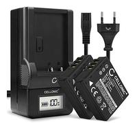 CELLONIC 2X Batería Compatible con Panasonic Lumix DMC-TZ1, CGA-S007 | 900mAh, 3.7V, Ion de litio para Panasonic Lumix DMC-TZ11, DMC-TZ15, CGA-S007A/1B, CGA-S007A/B, CGR-S007, CGR-S007E, DA-A46A