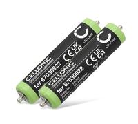 CELLONIC 2X Batería para Afeitadoras y Cortapelos Compatible con Braun Series 1 190, 190s, Cruzer 6, 67030922 - (700mAh, 1.2V)