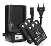 CELLONIC 2X Batería para Cámara Compatible con Canon Digital IXUS, Digital IXUS 400, Digital IXUS 500, NB-1LH - (830mAh, 3.7V) + Cargador