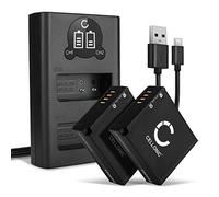 CELLONIC 2X Batería para Cámara Compatible con Leica D-Lux, D-Lux (Typ 109), D-Lux 7, BC-DC15 - (980mAh, 7.4V) + Cargador Doble