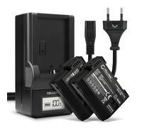 CELLONIC 2X Batería para Cámara Compatible con Nikon D850, D750, 1 V1, EN-EL15c - (2000mAh, 7.4V) + Cargador