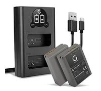 CELLONIC 2X Batería para Cámara Compatible con Olympus OM-D E-M1, Pen E-P5, OM-D E-M5 Mark II, BCN-1 - (1140mAh, 7.4V) + Cargador Doble