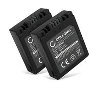 CELLONIC 2X Batería para Cámara Compatible con Panasonic Lumix DMC-FZ20, Lumix DMC-FZ5, Lumix DMC-FZ1, CGA-S002 - (700mAh, 7.4V)