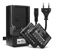 CELLONIC 2X Batería para Cámara Compatible con Panasonic Lumix DMC-GX1, Lumix DMC-G3, Lumix DMC-GF2, DMW-BLD10 - (900mAh, 7.2V) + Cargador