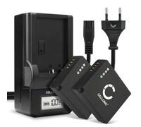 CELLONIC 2X Batería para Cámara Compatible con Panasonic Lumix DMC-LX100, Lumix DC-LX100 II, Lumix DC-GX9, DMW-BLG10 - (730mAh, 7.4V) + Cargador