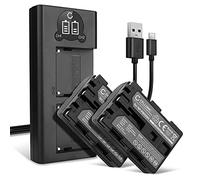 CELLONIC 2X Batería para Cámara Compatible con Sony SLT-A77 (α77), SLT-A77 II (α77 II), DSLR-A300 (α300), NP-FM500H - (1600mAh, 7.4V) + Cargador Doble