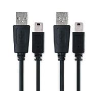 CELLONIC 2X Cable USB Datos 1m Compatible con Canon EOS 4000D 2000D 200D 1200D 80D 700D 600D 6D Mark II 5D Mark III EOS M10 PowerShot G7X SX530 HS IXUS 185 Cable de Carga Mini USB 2.0 conexión USB