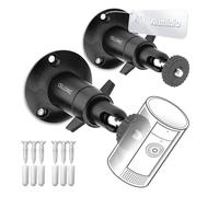 CELLONIC 2x Soporte de pared para cámara compatible con Arlo, compatible con Eufy, compatible con Wyze - Soporte giratorio de aluminio con rosca de 1/4", uso interior y exterior