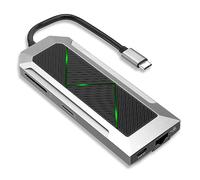 CELLONIC Adaptador USB C multipuertos: 1x HDMI 4K @ 60Hz, 1x USB-C, 3X USB-A (3.0), 1x Ethernet, 1x Micro SD, 1X SD - HUB USB C/Dongle USB C con 8 Puertos Compatible con Windows, Macbook, Lenovo