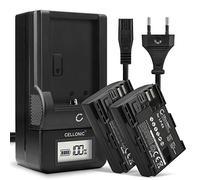 CELLONIC, Batería para Cámara, Compatible con Blackmagic Pocket Cinema 4k, Canon LP-E6NH (7.4V, 2000mAh) 2 Unidades + Cargador