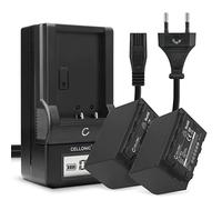 CELLONIC, Batería para Cámara Compatible con Panasonic HC-X2000, HC-X1500, HC-MDH3, AG-DVX200 (7.4V, 4400mAh) 2 Unidades + Cargador