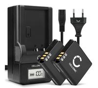 CELLONIC, Batería para Cámara, Compatible con Panasonic Lumix DMC-LX2, DMC-FX01, CGA-S005E (3.7V, 1100mAh) 2 Unidades + Cargador