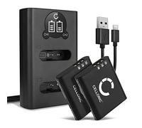 CELLONIC, Batería para Cámara, Compatible con Ricoh GR III, DB-110, IIIx, WG-6, G900SE, G900 (3.6V, 1100mAh) 2 Unidades + Cargador Dual