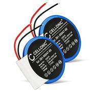 CELLONIC, Batería para Smartwatch y Pulsera de Actividad Compatible con Garmin Approach S2, Forerunner 110, Approach S3 (200mAh, 3.7V) 2X Batería de Repuesto 361-00047-00 361-00064-00