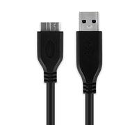 CELLONIC Cable de datos USB 1m compatible con Netgear AirCard 810 / AirCard 810S Cable carga Micro USB 3.0 a USB A 3.0 1A negro conexión USB PVC