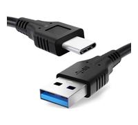 CELLONIC Cable USB Universal Conector USB-C Tipo C Largo a USB A de 1m de PVC para Tablets, cámaras, Smartphones, GPS y más - Cable Carga y Datos 3.1 Gen 1 3A Negro