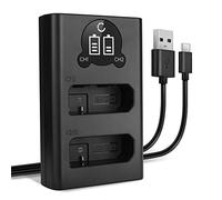 CELLONIC Cargador Dual EN-EL14 Smart y Rápido Compatible con Cargador Doble MH-24 de Carga Alimentación