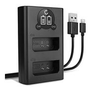 CELLONIC Cargador Dual LP-E10 Smart y Rápido Compatible con Canon EOS 1300D + Cable USB de Carga Alimentación