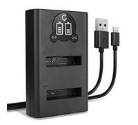 CELLONIC Cargador Dual NB-6L NB-6LH Smart y Rápido Compatible con Cargador Doble CB-2LY + Cable USB de Carga Alimentación
