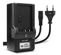 CELLONIC Cargador UC-90 Compatible con, Alimentación para Batería Li-90B Li-92B, Alimentador con Pantalla LED, Cable Carga rápida
