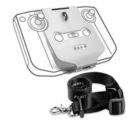 CELLONIC Correa de sujeción con hebillas y soporte para mandos de dron compatible con DJI Mini 2, 3 - Correa de resistente en negro para controles remotos de drones y cuadricópteros