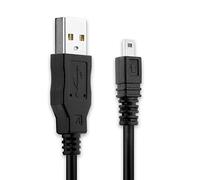 CELLONIC EMC-5 Cable de Datos USB 1.5m Compatible con Cable Carga 8 Pin Camera Mini USB B a USB A 2.0 Negro PVC