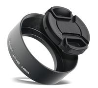 CELLONIC LN-46S Parasol para Ø 46mm Compatible con Panasonic H-XA025E | De rosca, Cilíndrico / Redondo, Metal, negro, para Panasonic Leica DG Summilux 15mm F1.7 Asph, Lumix G 20mm F1.7 Asph