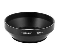 CELLONIC Parasol Gran Angular Ø 82mm Compatible con Ø 82mm Lens Hood de Rosca, Protector Solar para Objetivos Circular/Cilíndrico