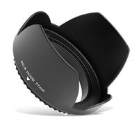 CELLONIC Parasol para Ø 77mm Compatible con Universal Ø 77mm | Bayoneta, Flor / Tulipán / Pétalo, Plastic, negro, para Canon EF 100-400mm f/4.5-5.6L IS USM, II USM, para Zeiss Otus 1,4/55