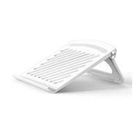 CELLONIC Soporte para portátil - Ajustable y portátil para portátiles/Tablets hasta 17" - Antideslizante ABS con ventilación - Blanco